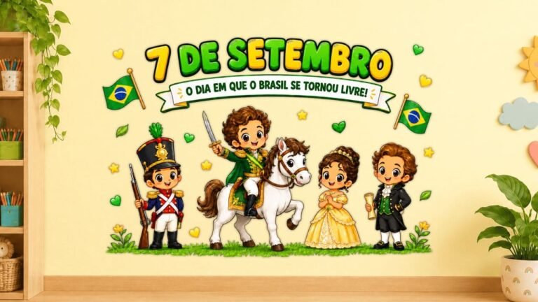 Painel 7 de Setembro para imprimir sobre a Independência do Brasil
