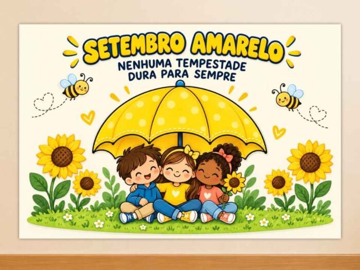Painel infantil setembro amarelo para imprimir – Nenhuma Tempestade Dura para Sempre